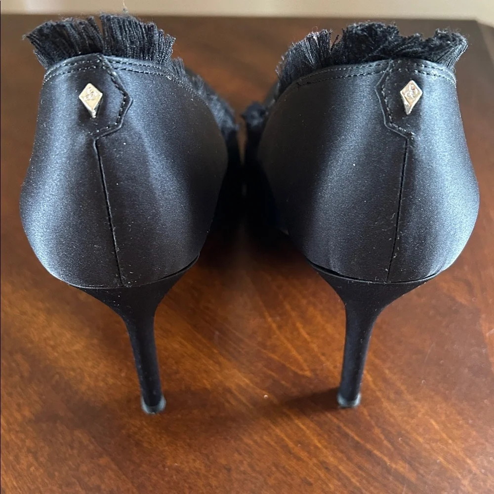 Sam Edelman Black Haylan Frayed Pumps - Picture 10 of 16